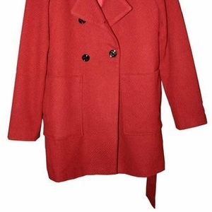 Новое демисезонное пальто AMISU (New Yorker),  цвет: бордовый,  размер48