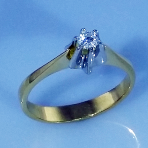 Кольцо с бриллиантами 0, 1ct  арт: 13, 1