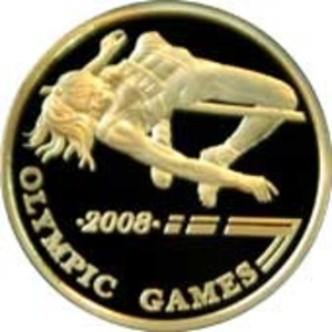Прыгунья в высоту - Олимпийские Игры 2008 года - золотая монета
