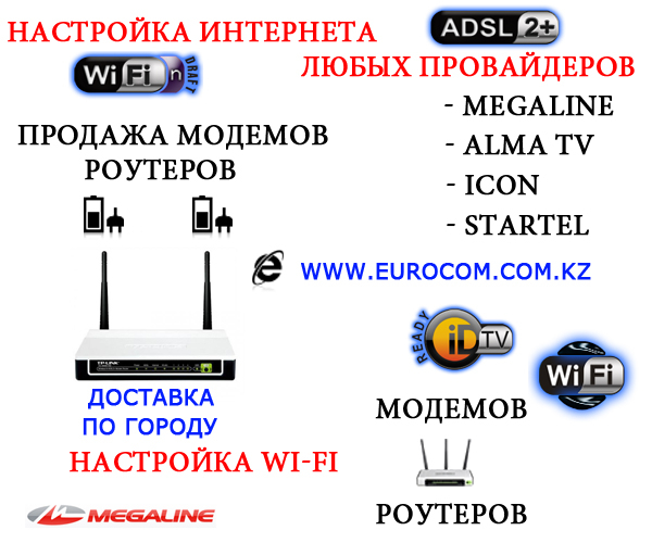 Настройка интернета ALMA ТВ в Алматы,  Настройка роутера для ALMA ТВ