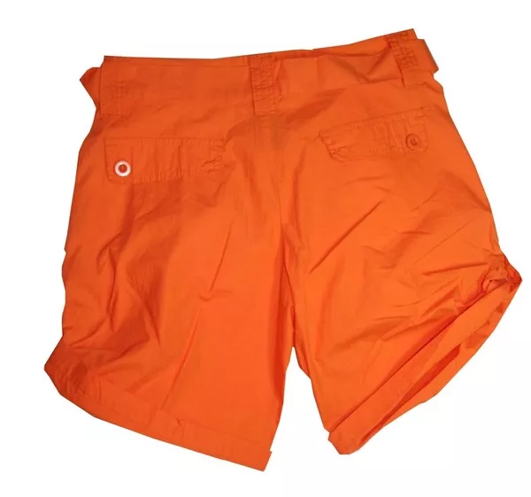Новые женские шорты трансформеры,  100% хлопок,  цвет: ярко оранжевый 2