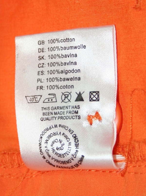 Новые женские шорты трансформеры,  100% хлопок,  цвет: ярко оранжевый 5