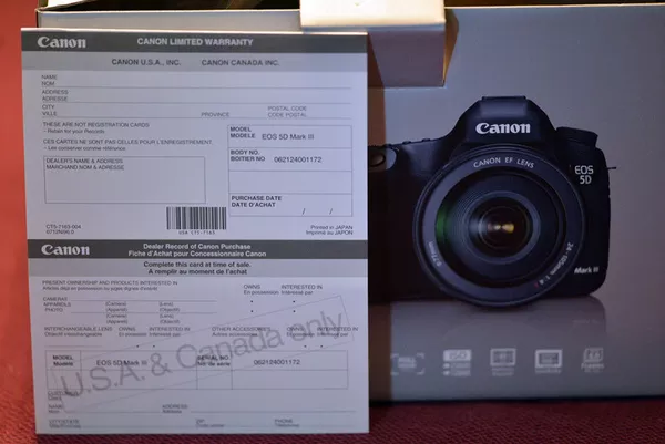 Canon EOS 5D Mark III 22.3MP Цифровые зеркальные фотокамеры Kit 3