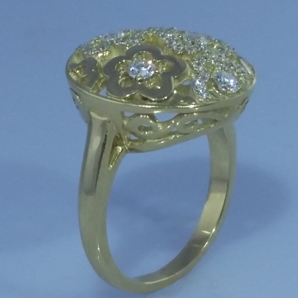 Кольцо с бриллиантами 0, 53ct  арт: 21 2