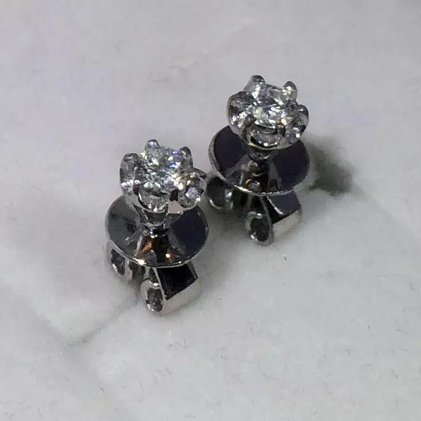 Серьги-пуссеты с бриллиантами 0, 21ct  арт: 50, 1