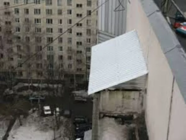 Ремонт скатного балконного козырька в Алматы 2