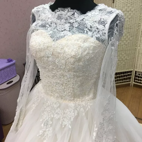 Свадебное платье с рукавами 3