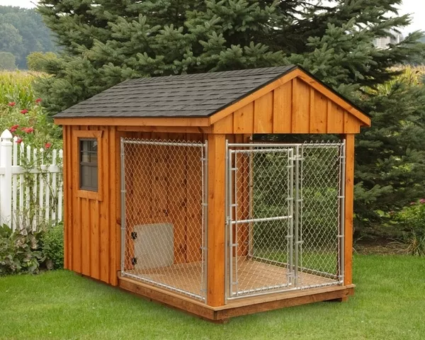 Деревянная будка для собак 2