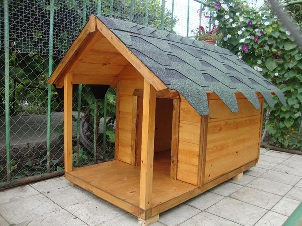 Деревянная будка для собак 3