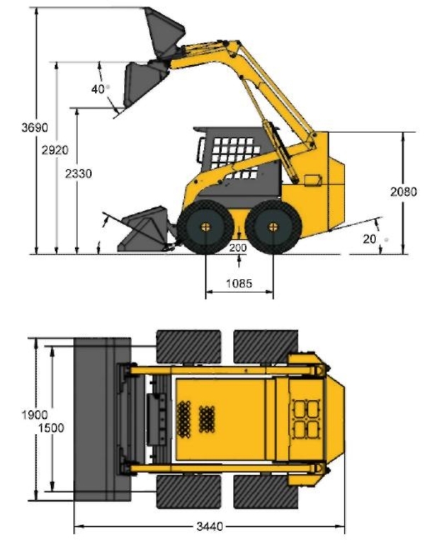 Мини-погрузчик FSL45,  Foton Lovol,  Китай,  новый,  в наличии,  гарантия  3