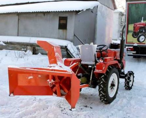 Снегоочиститель (снегоотбрасыватель) роторный для минитрактора Уралец 