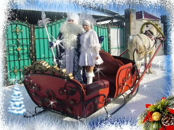 Дед Мороз и Снегурочка к вам на санях