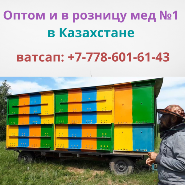  Оптом и в розницу мед №1 в Казахстане,  ватсап: 2