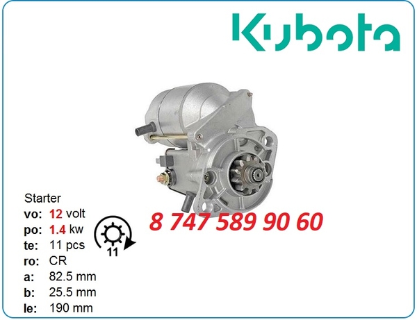 Стартер Kubota v1502,  d1703,  d2203 128000-0070 2