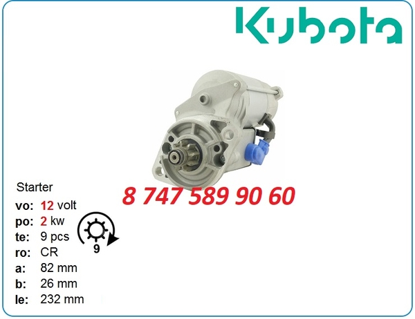 Стартер Kubota v2403,  v1512,  v3007 1k371-63014