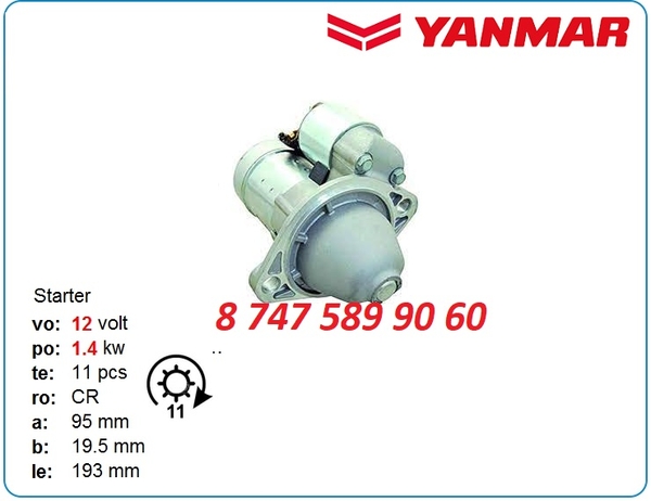 Стартер Yanmar 3tnv82,  3tn88,  3tne82 129242-77010