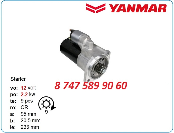 Стартер Yanmar 4d94e,  4d94,  4tne98 129908-77010 2