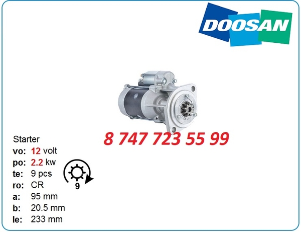 Стартер на мини экскаватор Doosan Solar s55,  s50 12991077022