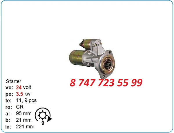 Стартер Isuzu 4jb1,  4bc2,  4ba1 5811001280 2