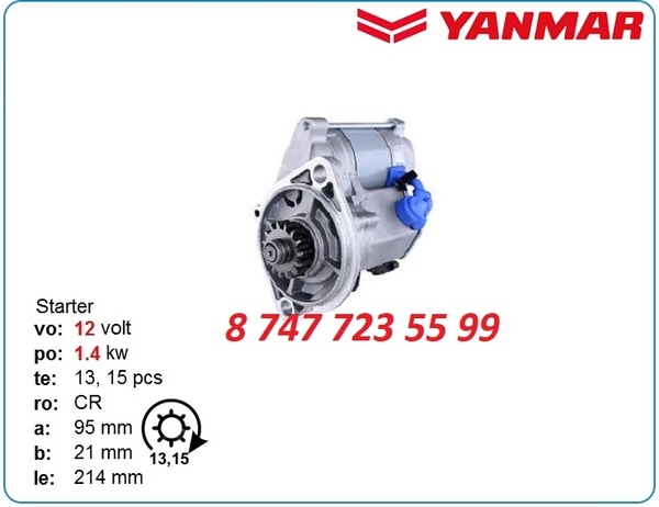 Стартер Yanmar 3tnv84,  3tn75,  3tnc78 124520-77011 2