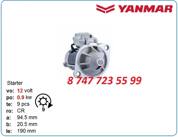 Стартер Yanmar 4tne84,  3tna72,  3tne74 119631-77011