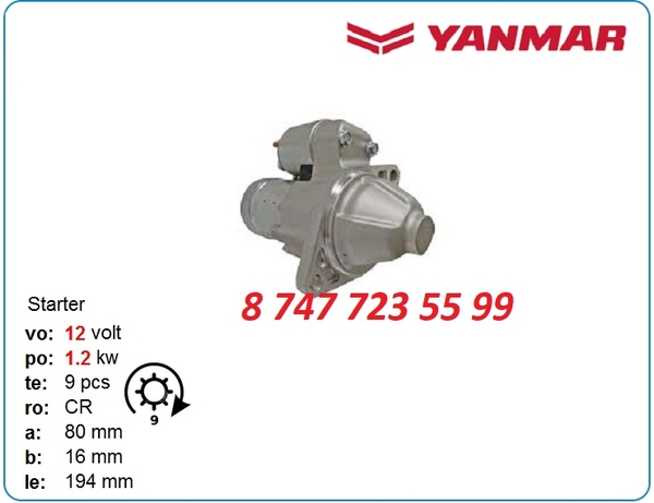 Стартер Yanmar 4tne84,  3tna72,  3tne74 119631-77011 3