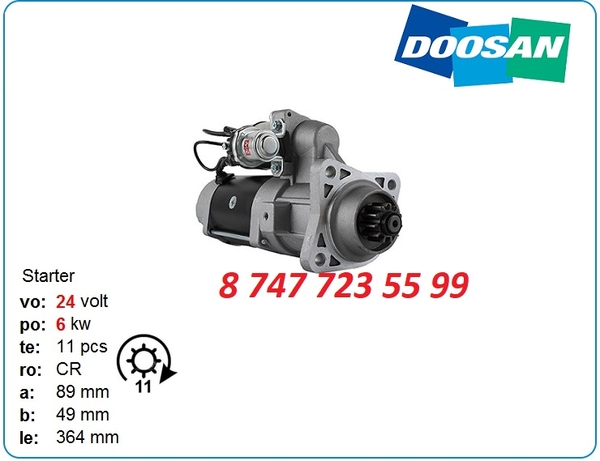 Стартер Doosan dx300,  dx260,  Solar 130 65.26201-7070