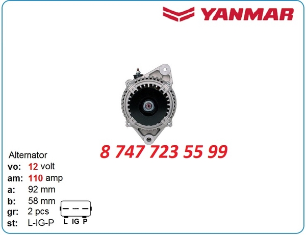 Генератор Yanmar 4tnv106,  4tne98,  4tne106 128271-77200