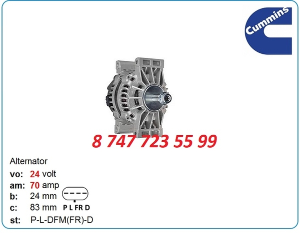 Генератор Cummins 4bt3.3,  b3, 3,  qsb3.3 101211-1250 3