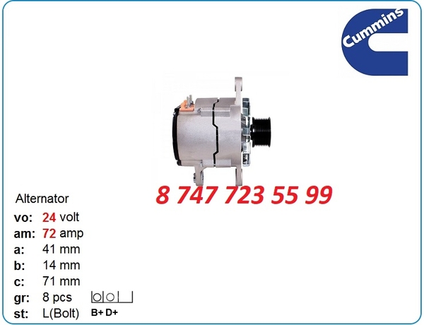 Генератор Cummins qsl8.9,  l325,  l360 3972529 2