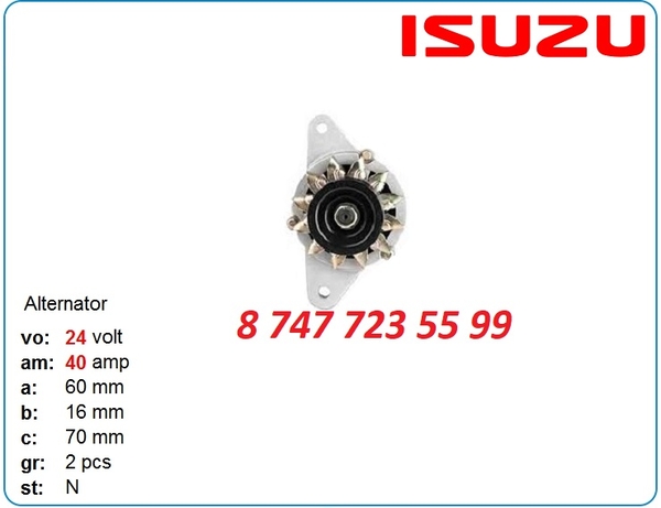 Генератор на Isuzu 4jb1,  4jg1,  Jcb 8060,  jz70 8972012810 4