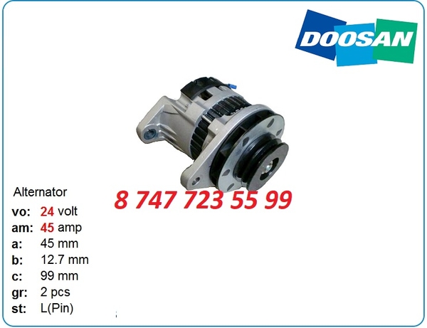 Генератор на Doosan dx160,  dx160w,  s140 3