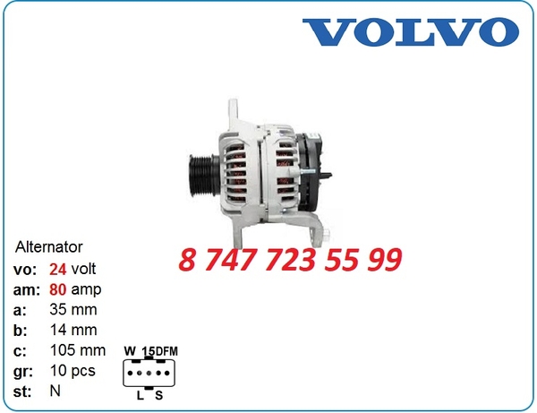 Генератор на Volvo ec210,  ecr235,  ec240 0124555563