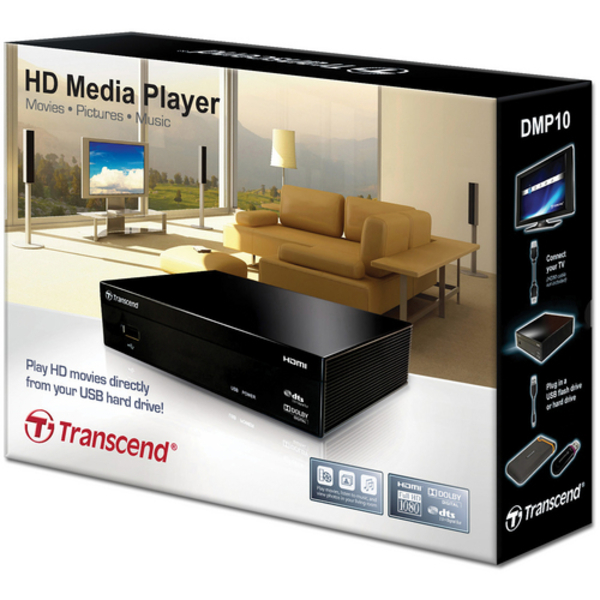 Transcend DMP10 HD Медиа-плеер с поддержкой Full 1080p HD и HDTV 2