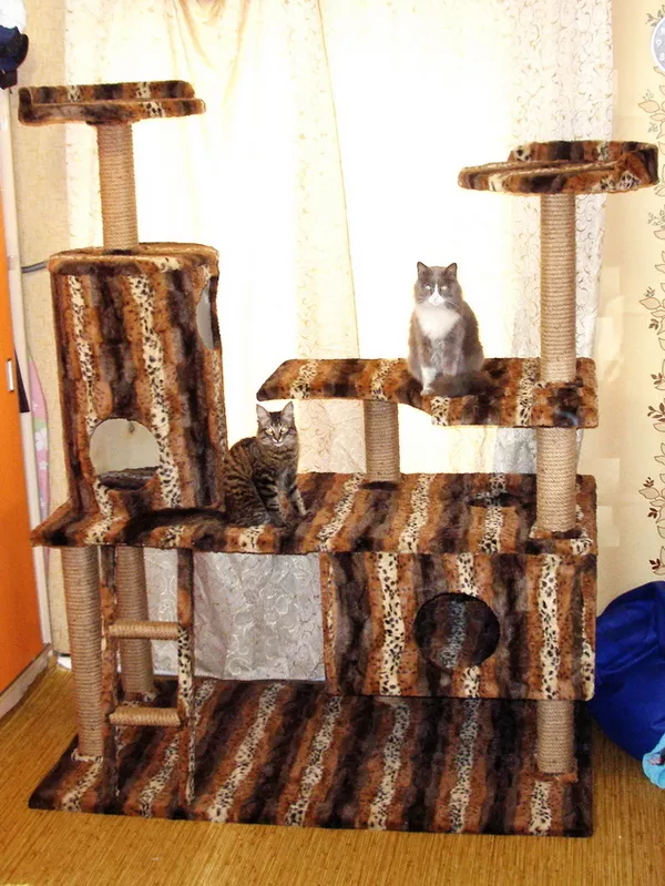 разборные домики для кошек на основе бруса 2