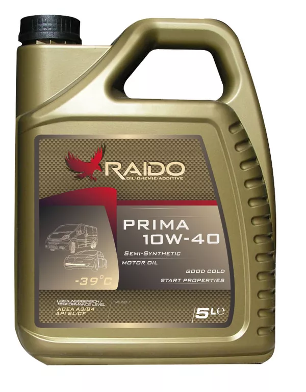 RAIDO Prima 10W40 / ACEA: A3/B3-12,  A3/B4-08 API: SL/CF 